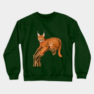 Caracal Watching You Crewneck Sweatshirt